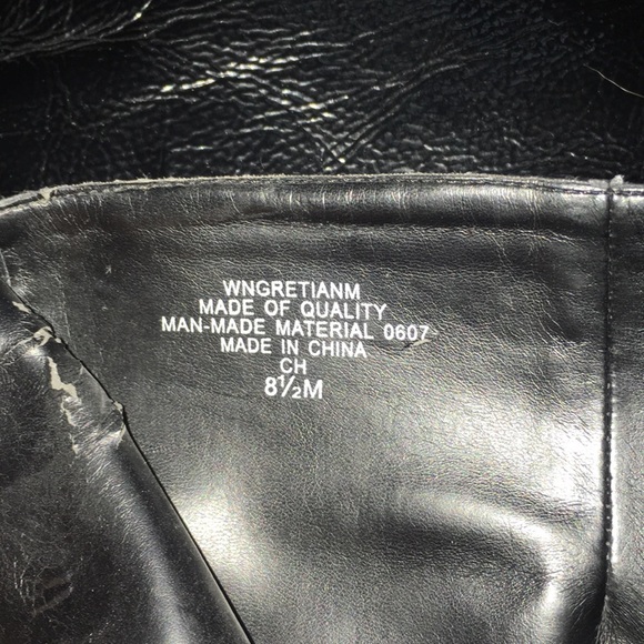 Gently used faux patent leather Nine West boots. - Picture 3 of 3